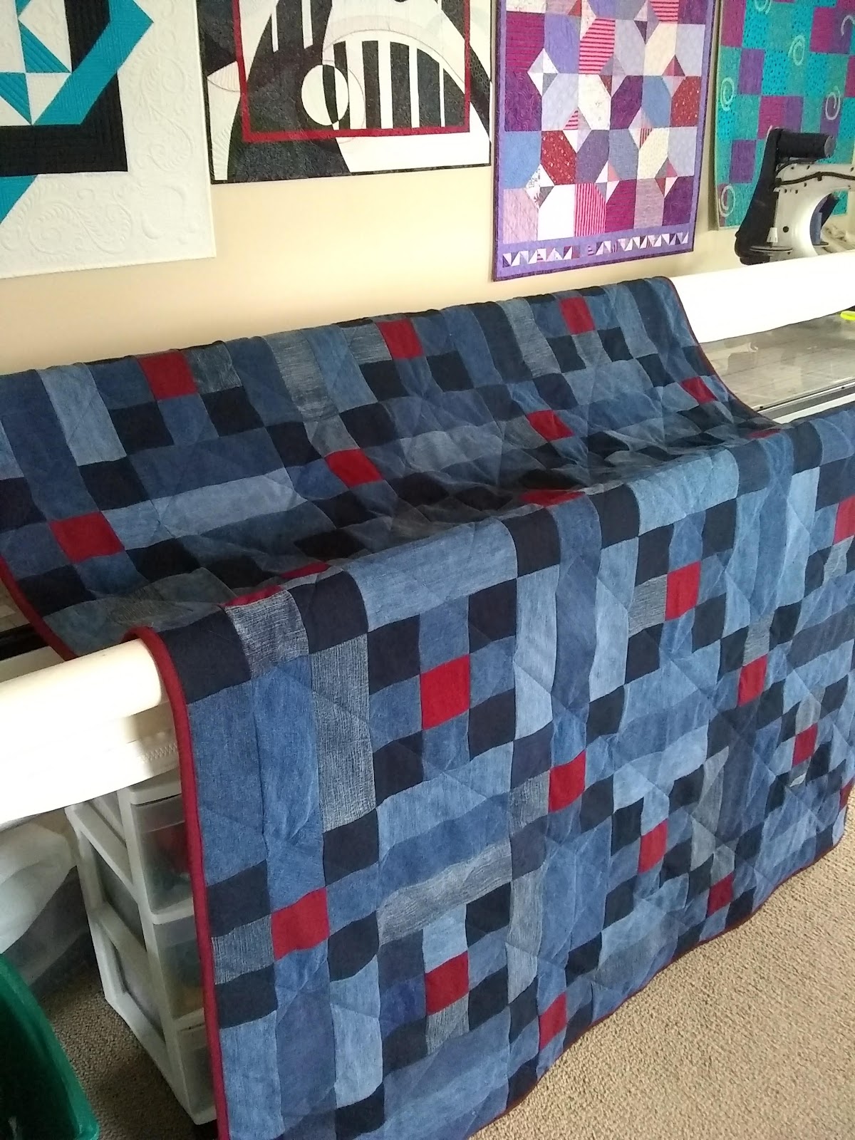 myquilter Denim 9patch rail fence quilt