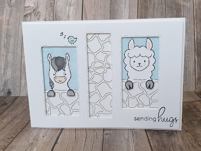 Peekaboo farm Stampin up picture this dies