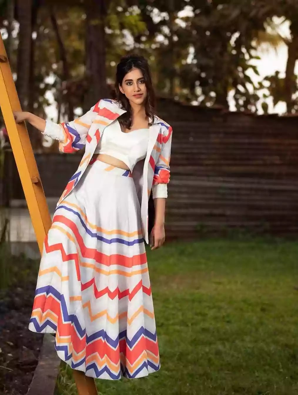 nabha-natesh-in-printed-blazer-and-skirt-set nabha-natesh-in-printed-blazer-and-skirt-set