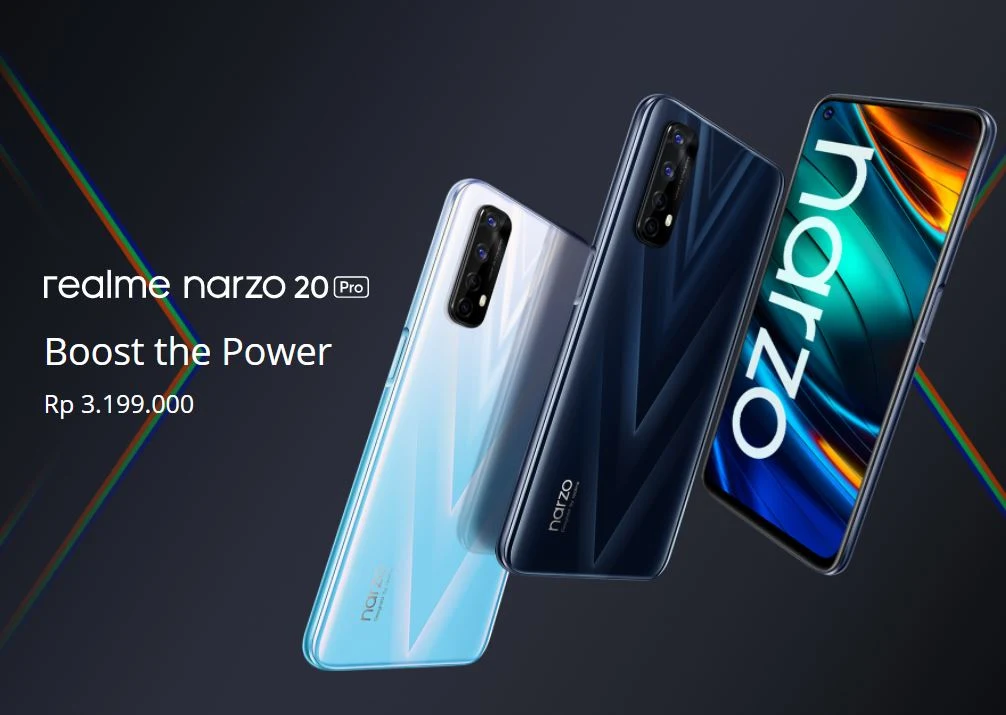 Harga dan Spesifikasi Realme Narzo 20 Pro RAM 8GB ROM 128GB, Charge Penuh Dalam 38 Menit!