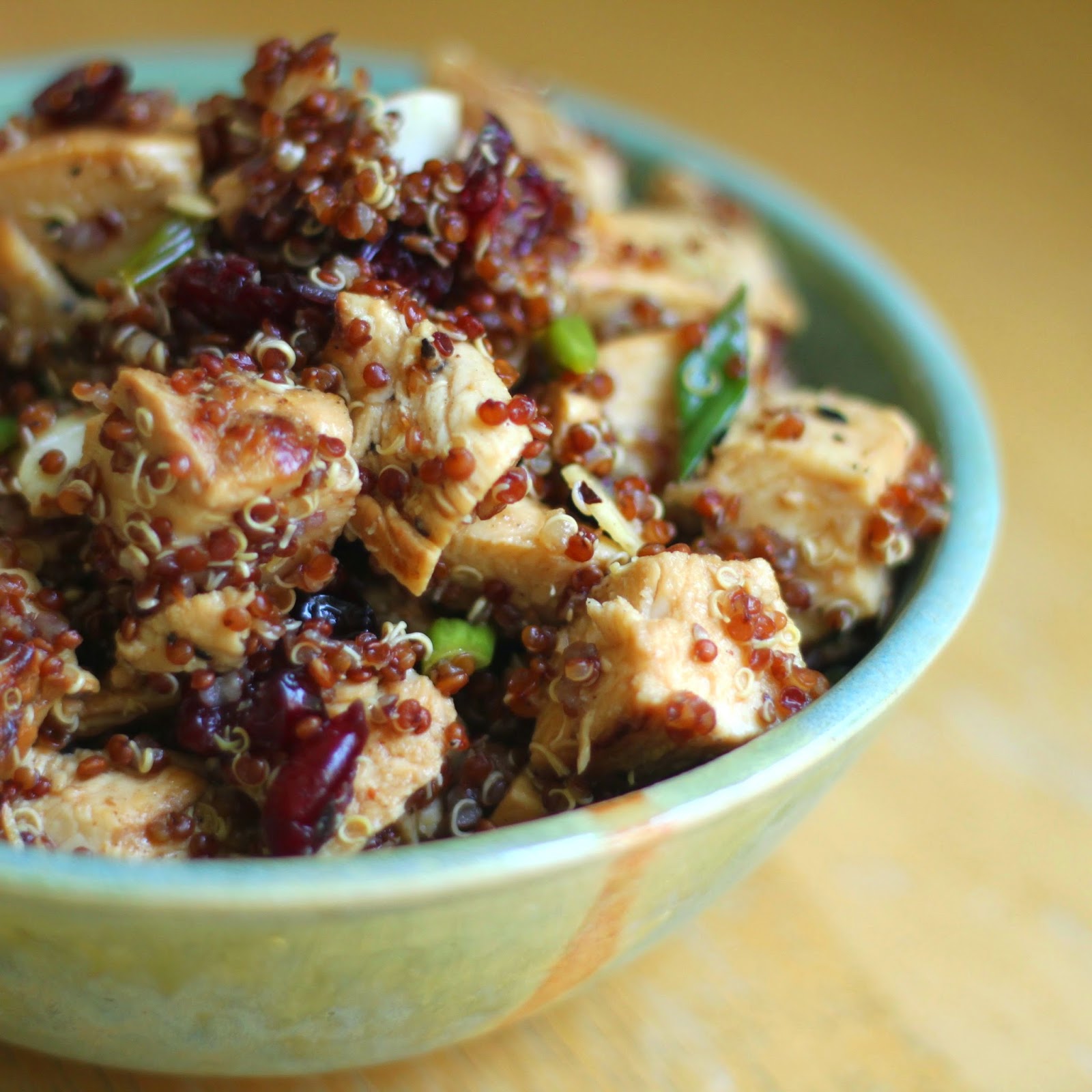 Jenessas Dinners quinoa cranberry almond grilled chicken salad