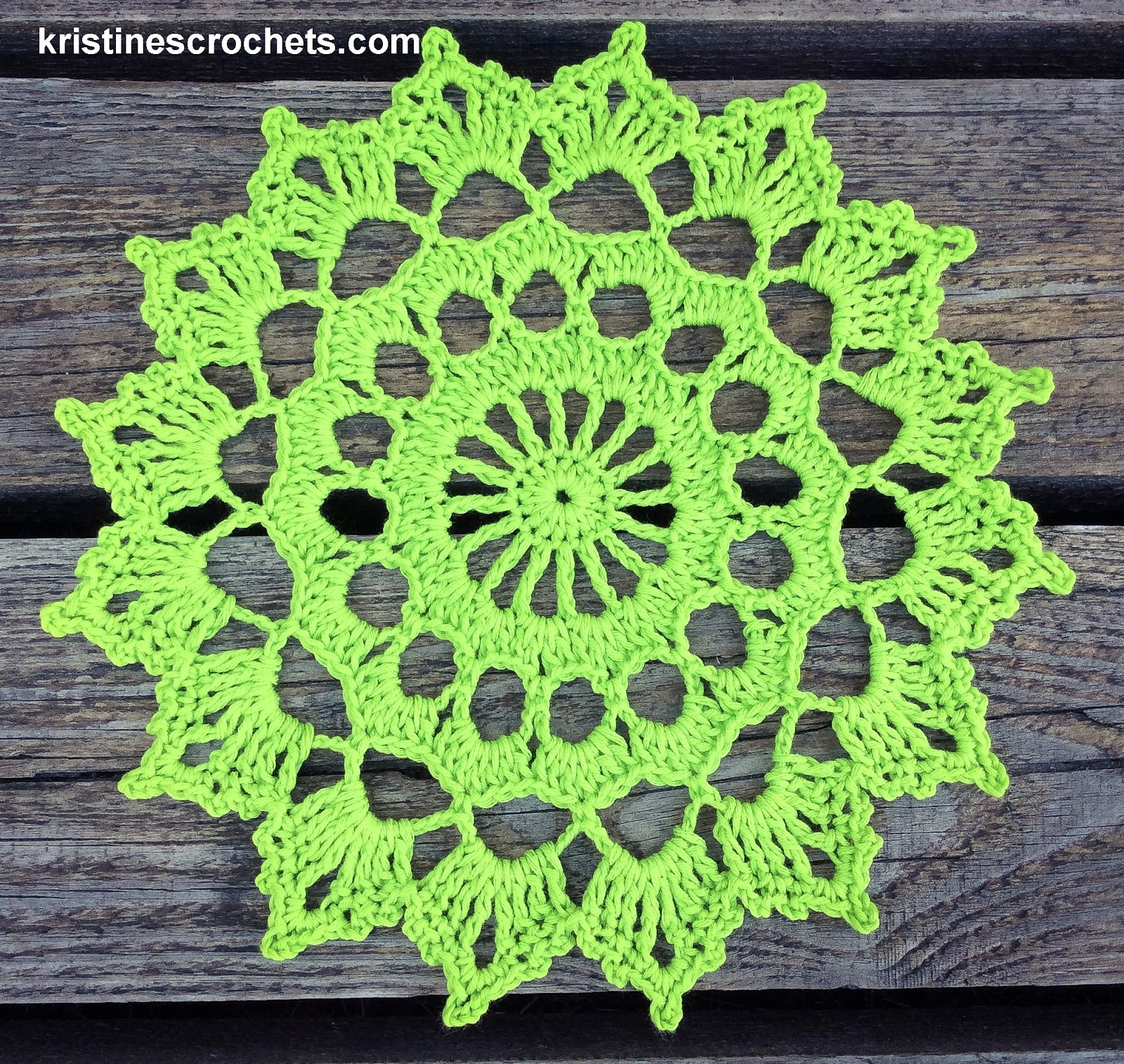 KristinesCrochets Vivid Lace Doily Free Crochet Pattern