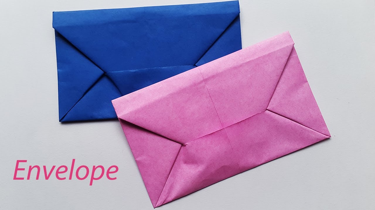 Colors Paper Easy Origami Envelope Tutorial Without Glue Tape And