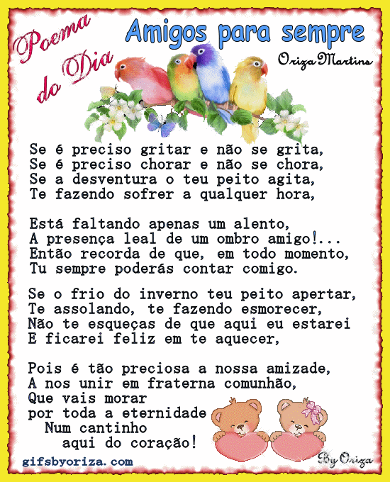 Amigas para sempre Poemas E Poesias De Amizade Para Mandar E Ler Na Escola Ou Na Casa Dela