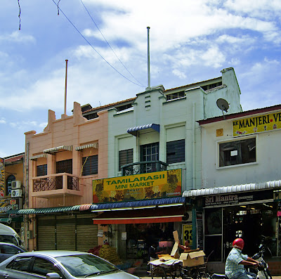 Art-deco shophouse, Tamilarasii, Little India Penang, Market Street, unique Art Deco