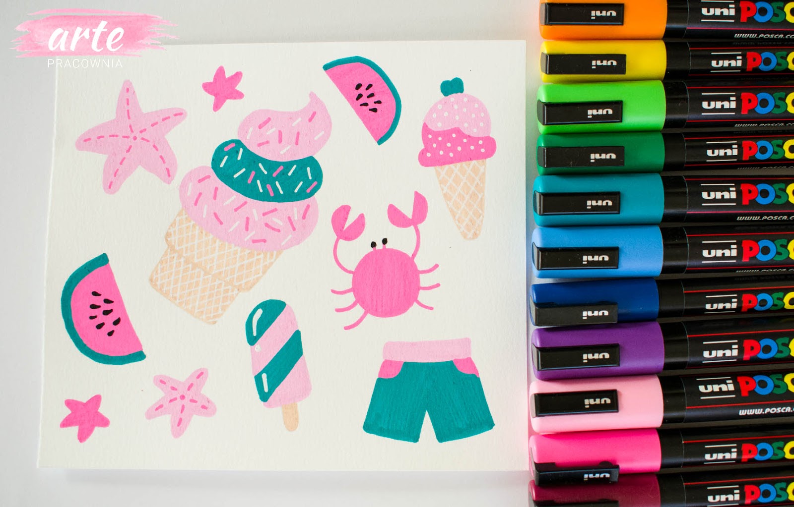 Posca Markers Review Artistic Blog learn how to draw with colored