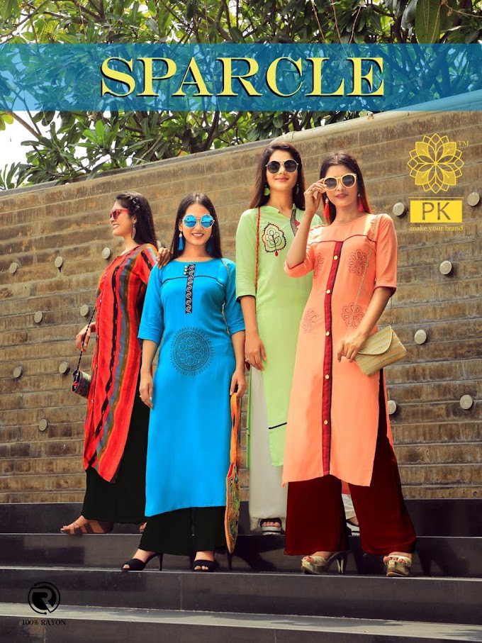 Aradhna Pk Sparkle Rayon Daily wear kurtis catalog wholesaler