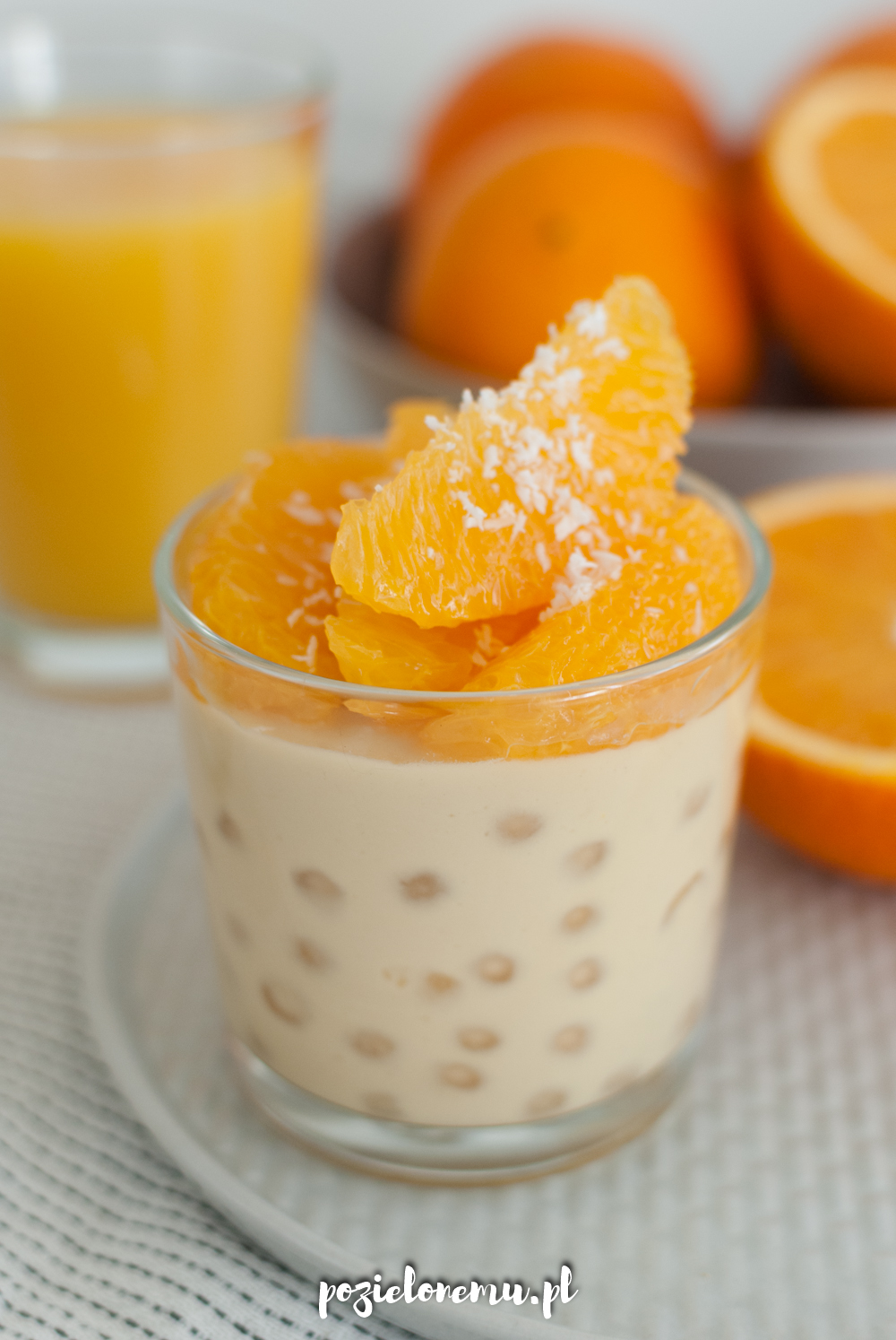 Pomarańczowo-kokosowy pudding z tapioki