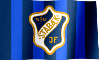 The waving flag of Stabæk Fotball with the logo (Animated GIF)