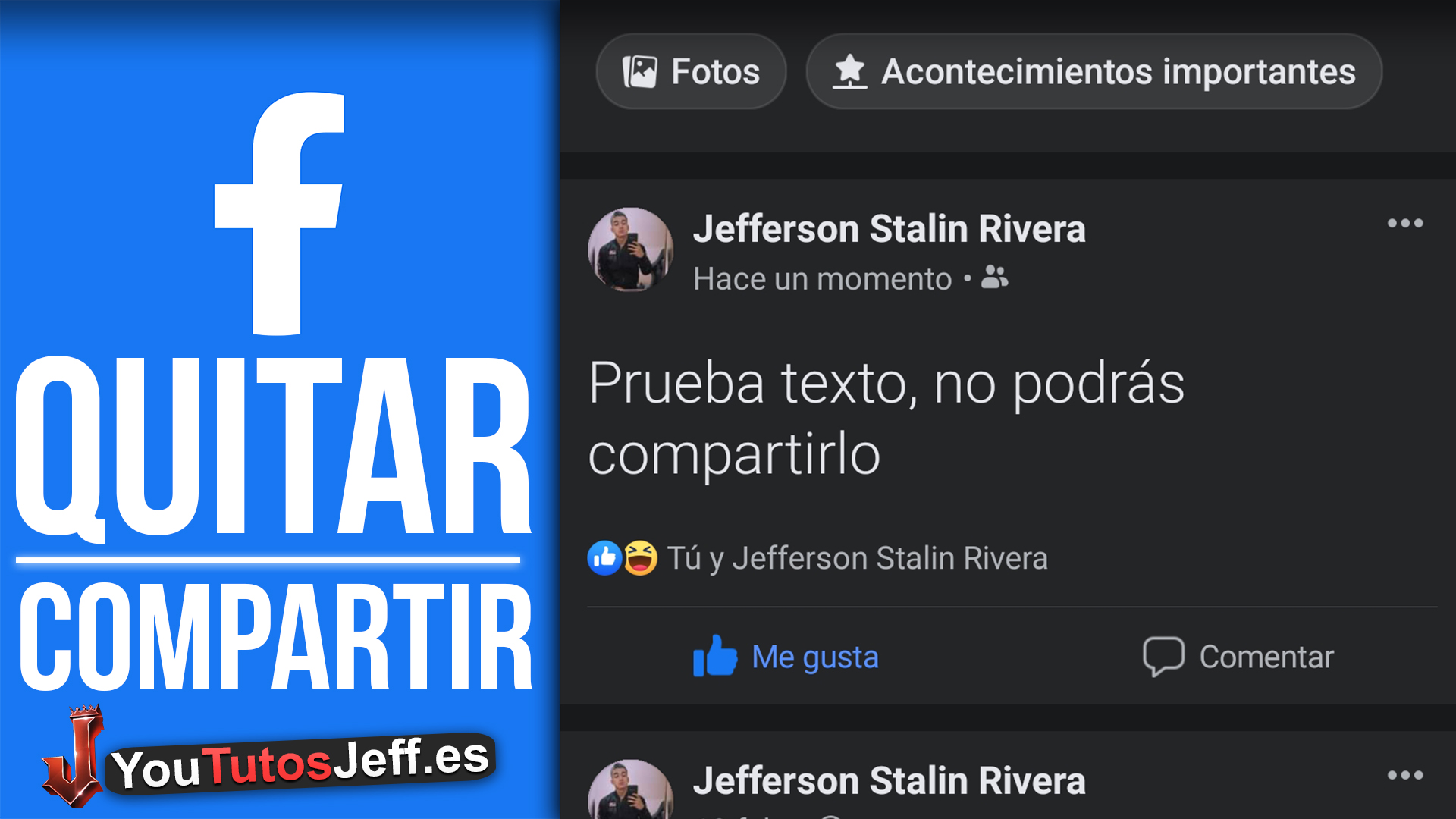 Quitar la Opcion COMPARTIR de Facebook desde Telefono