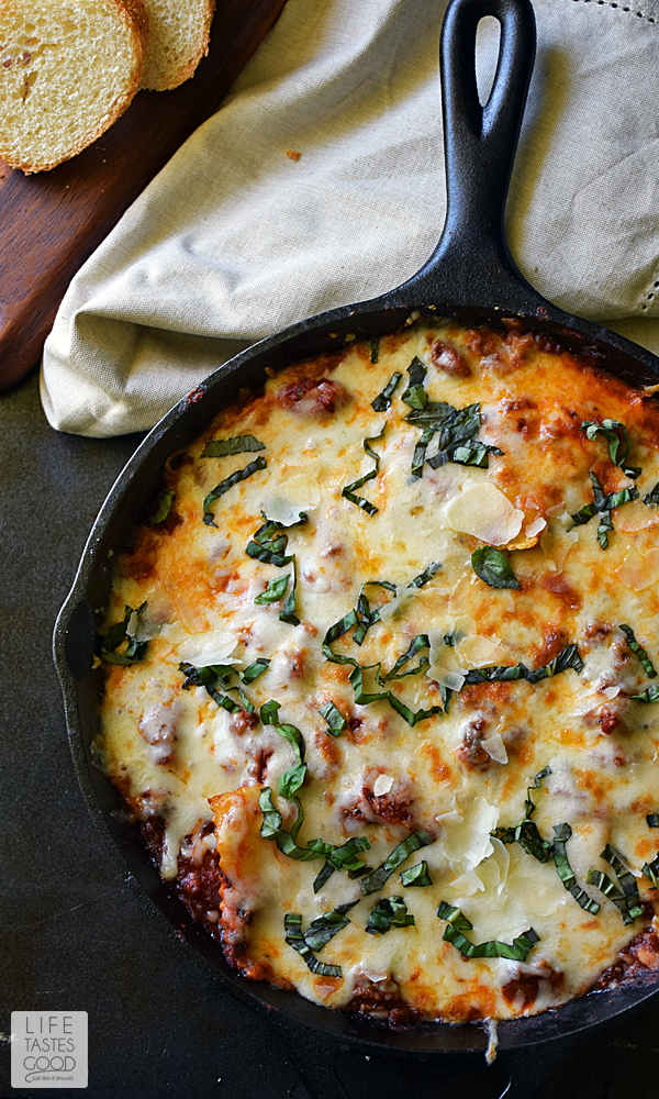 Cheesy Baked Ravioli Skillet Life Tastes Good