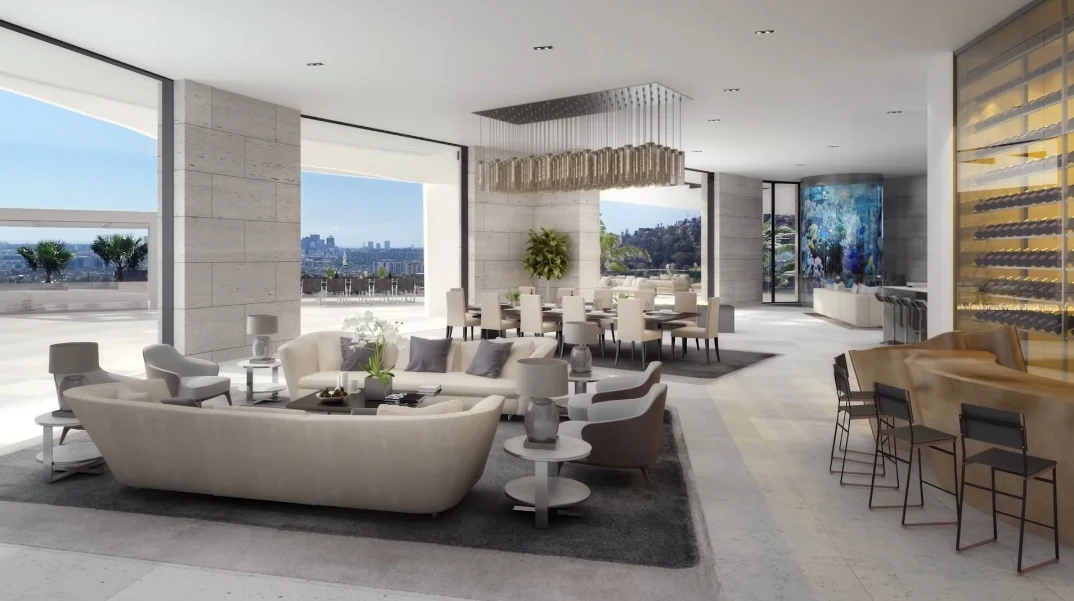 151 Photos vs. Tour 12255 Sky Ln, Los Angeles, CA Ultra Luxury Modern Mansion Interior Design