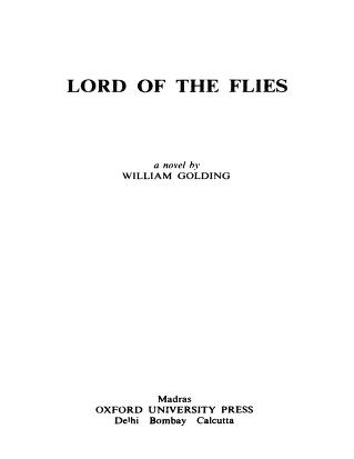 Lord of the Flies PDF novel by William Golding