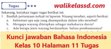 Kunci Jawaban Bahasa Indonesia Kelas 10 Halaman 11 Tugas Wali Kelas Sd