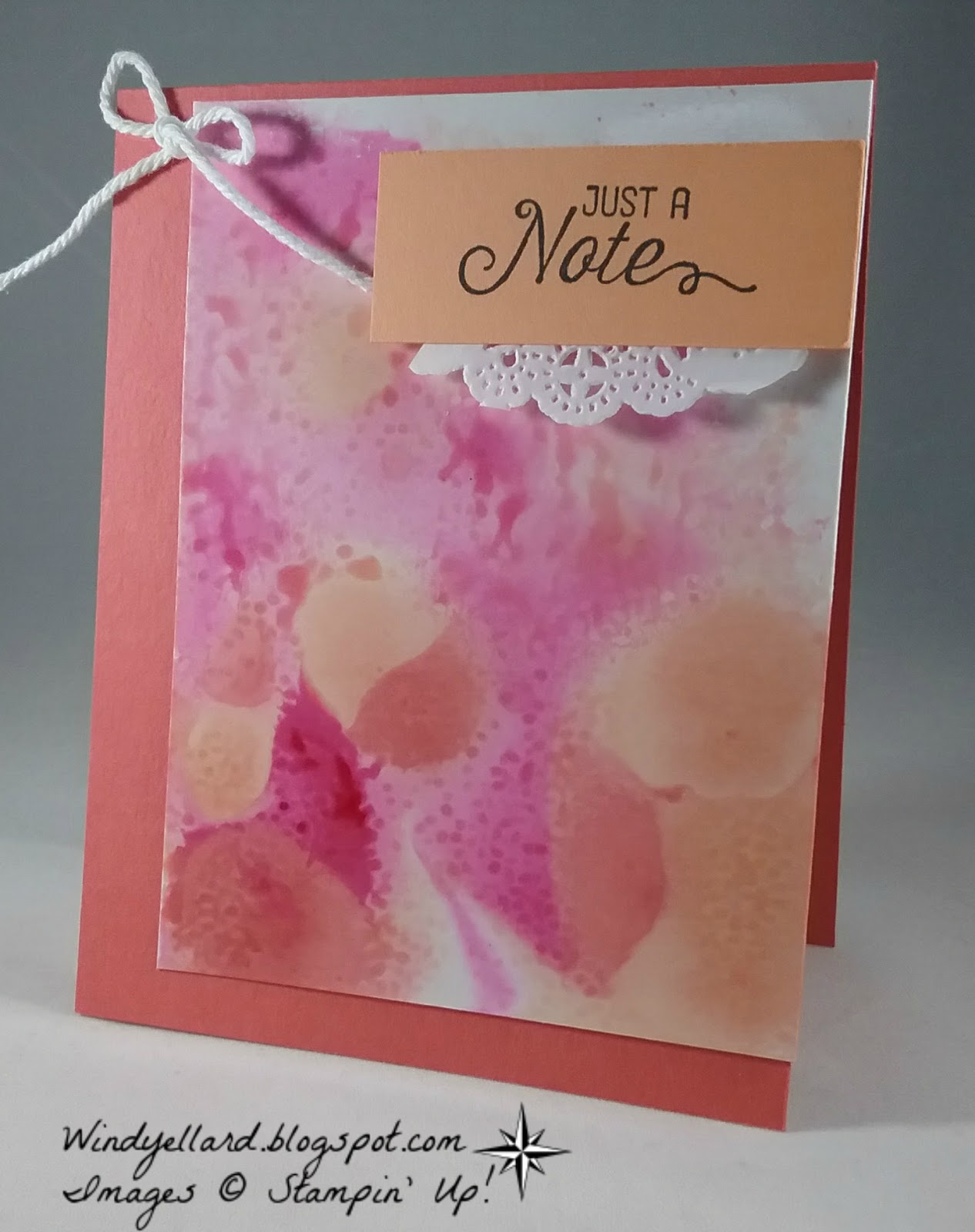 Windy's Wonderful Creations Just A Note on Glossy Paper