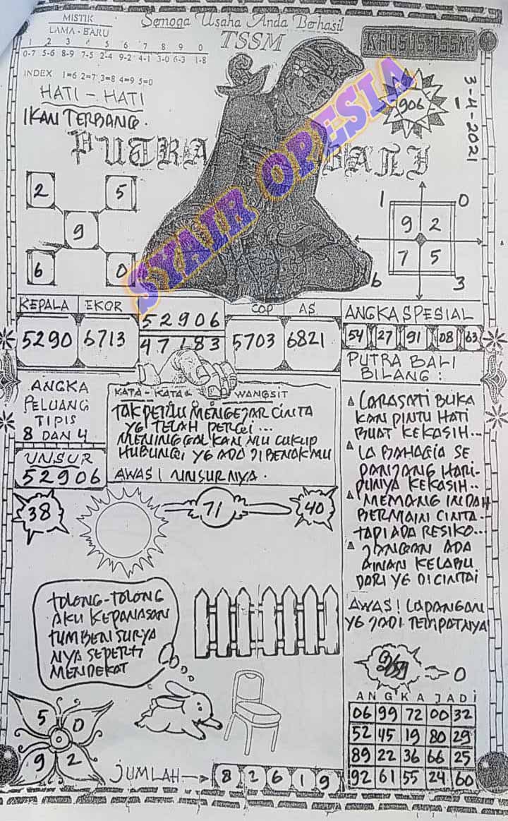 Syair Sgp Hari Ini Sabtu 3 April 2021 Opesia Official