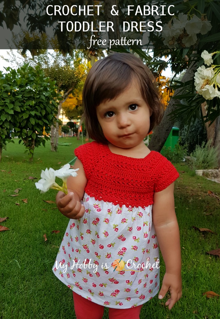 crochet and fabric baby dress pattern