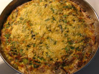 Asparagus in addition to Feta Cheese Frittata