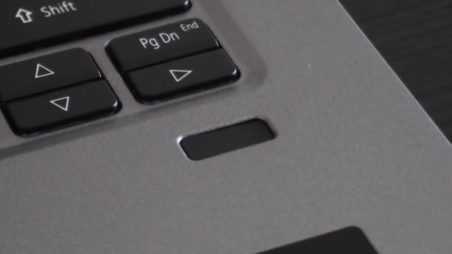 Fingerprint reader on this Acer Swift 3 SF314-57 laptop.