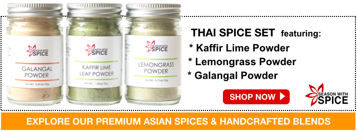 buy kaffir lime leaf and galangal powder at seasonwithspice.com asian spice shop
