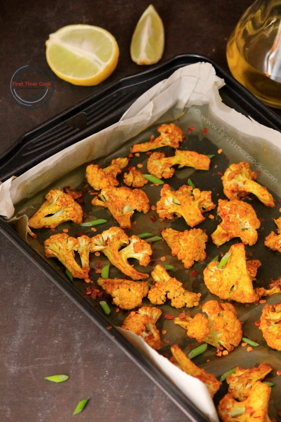 First Timer Cook Roasted Cauliflower Bites With Chili Lime Vegan Gluten Free