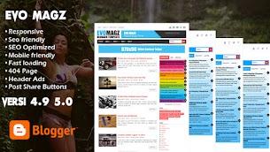 Evo Magz Versi 4.9 free Blogger Template by WOW BT