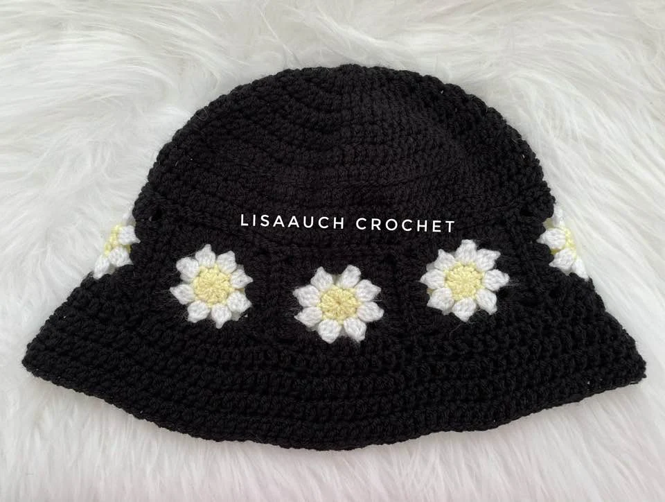 Daisy flower Bucket hat crochet pattern Free crochet Hat pattern