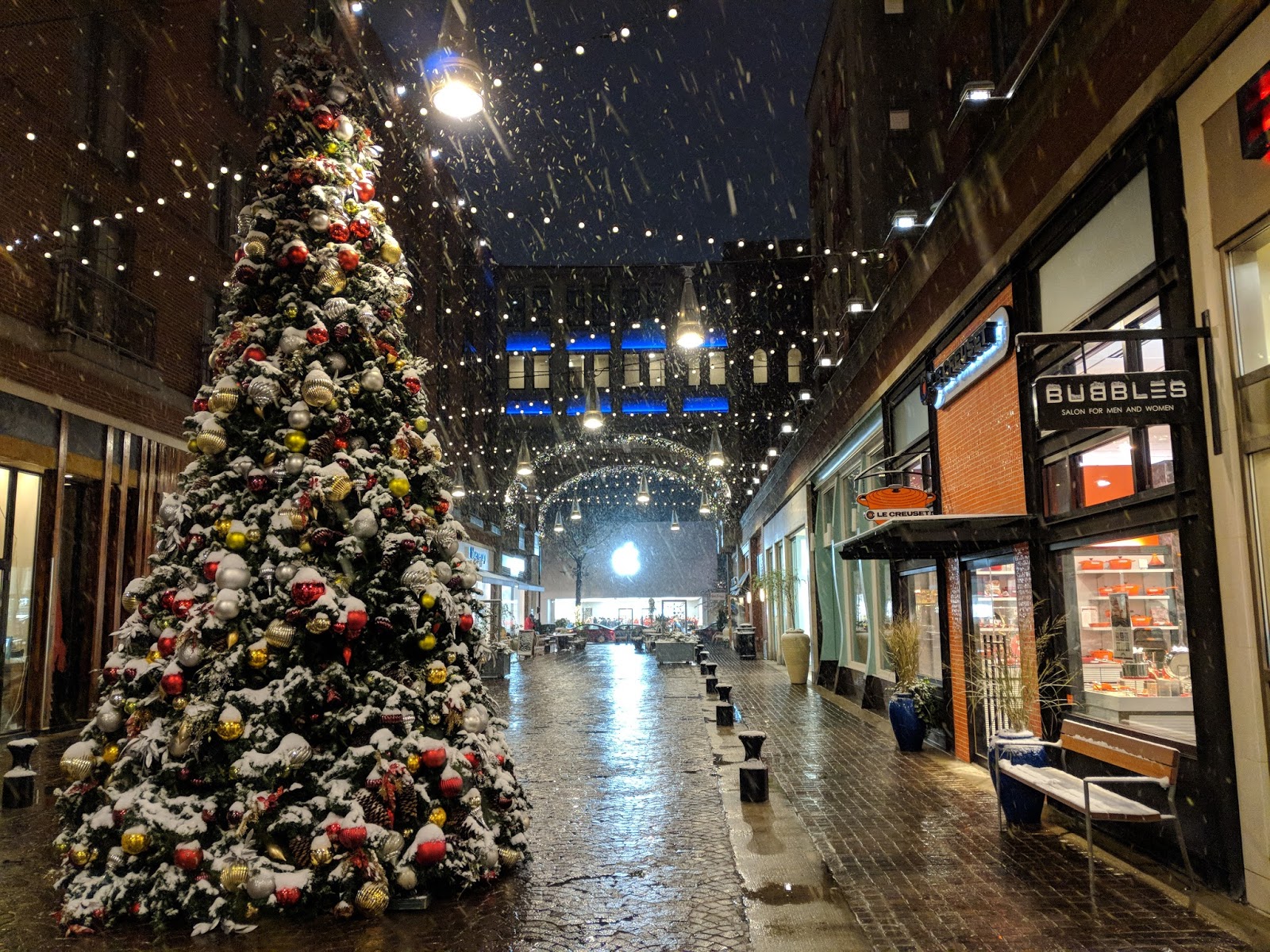 Robert Dyer Bethesda Row Photo Gallery The first snow of winter in