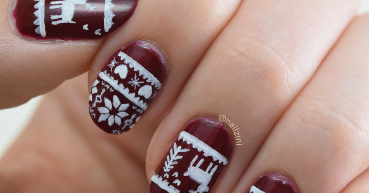 1. Christmas Sweater Nail Art Tutorial - wide 7