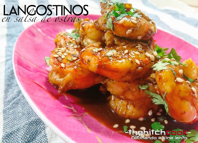 LANGOSTINOS EN SALSA DE OSTRAS (Aperitivo oriental)