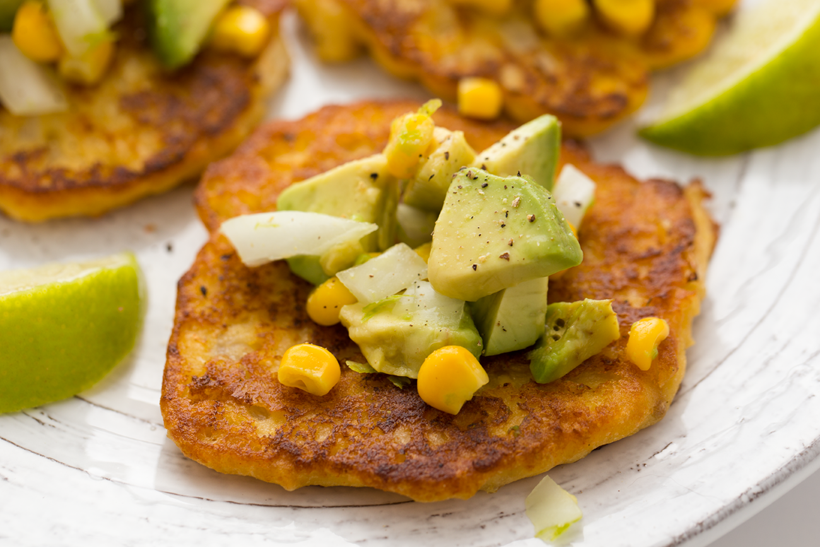 Summer Corn Fritters with AvocadoLime Salsa, Vegan + GF. Plus, the