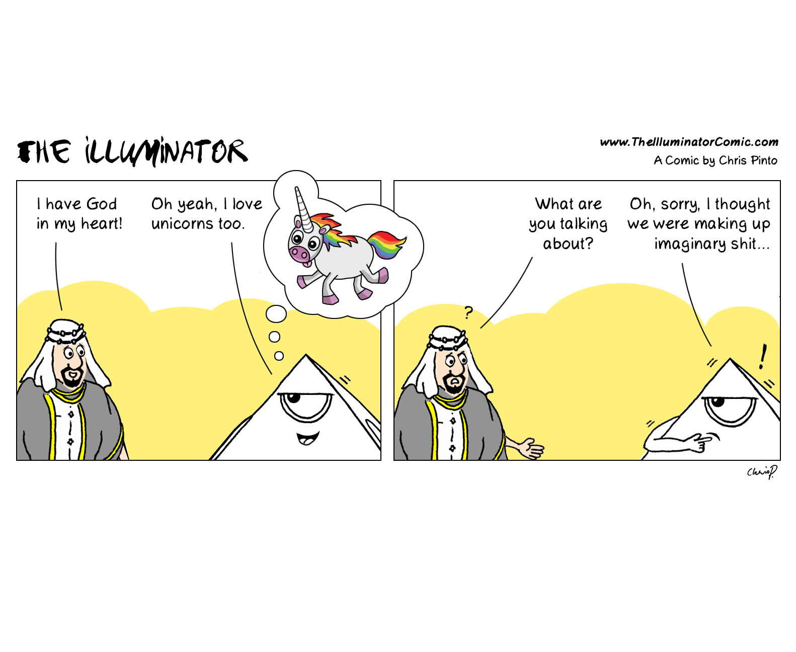The Illuminator Comic God and Unicorns?