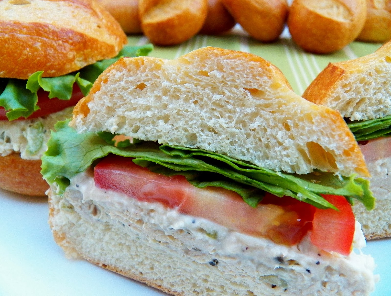 CHICKEN SALAD SANDWICH WITH GARLIC AND HERBS CHEESE In Good Flavor