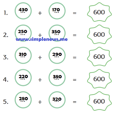 Buatlah lima kemungkinan Jumlah kelereng semuanya 600 buah www.simplenews.me