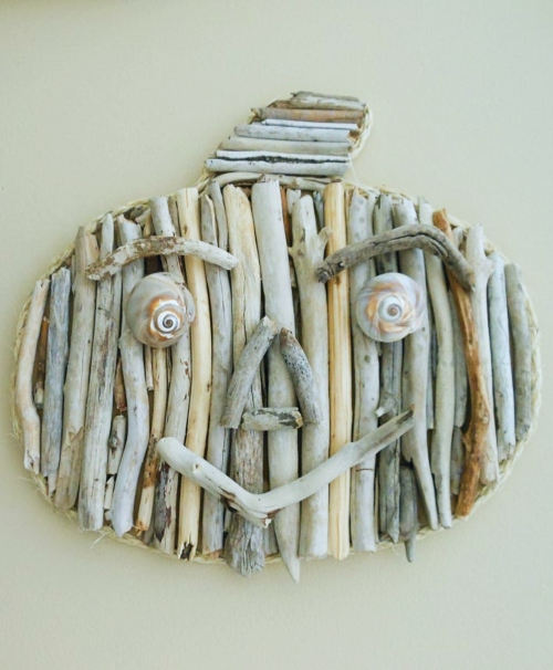 Wood Driftwood Pumpkin Fun