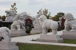 Asian Sculptures In York Cemetery North York