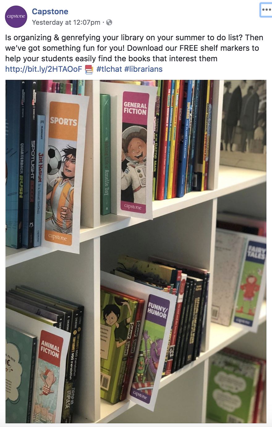 The Library Voice 35 Genre Shelf Markers From Our Friends At Capstone!