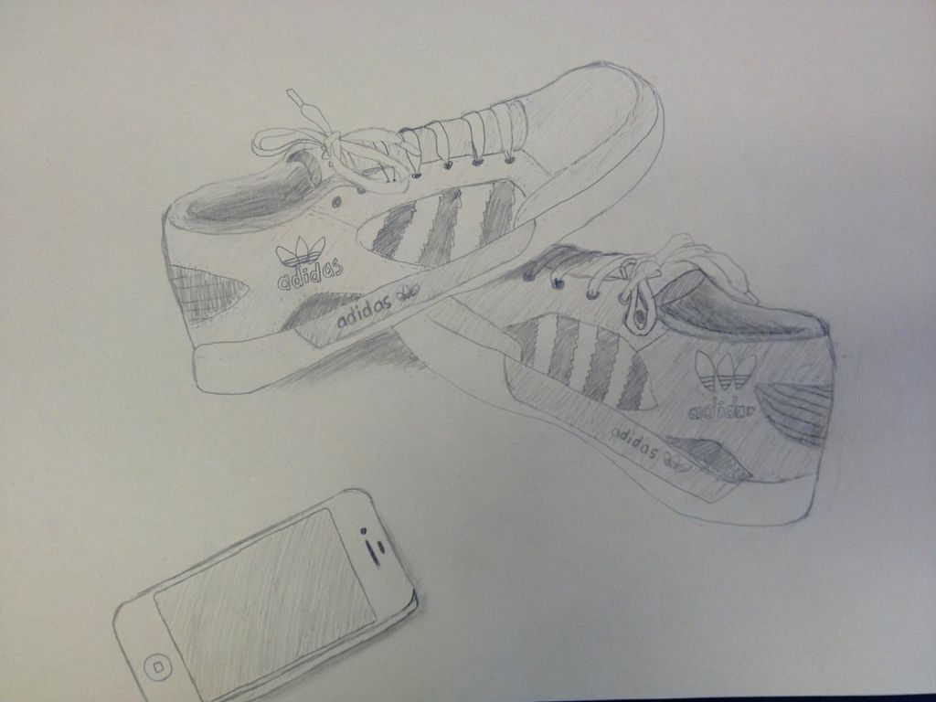 Alex's Art Blog Pencil Shoe Drawing