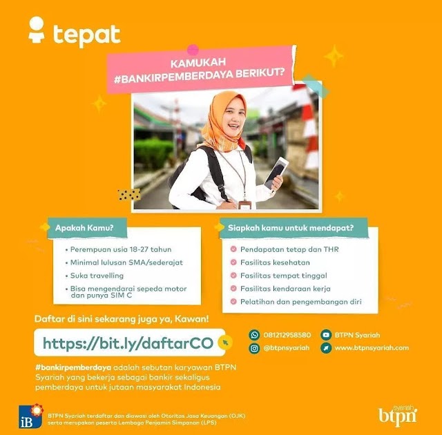 Poster Lowongan Kerja BUMN PT Bank BTPN Syariah Tbk Medan