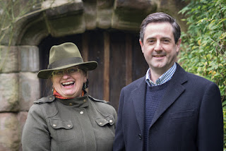 A colour photo of a smiling Sophia Holloway (left) and Matt Addis (right).