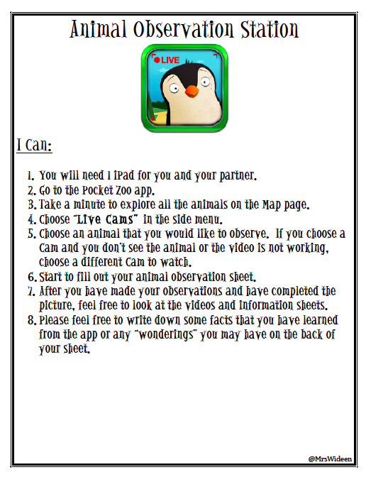 The Pocket Zoo App Mrs. Wideen's Blog