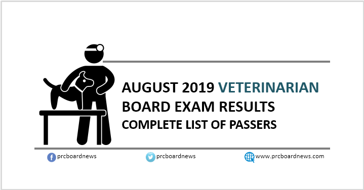 Passers medicine topnotchers RESULT: August 2019 Veterinarian board exam list of passers - PRC Board