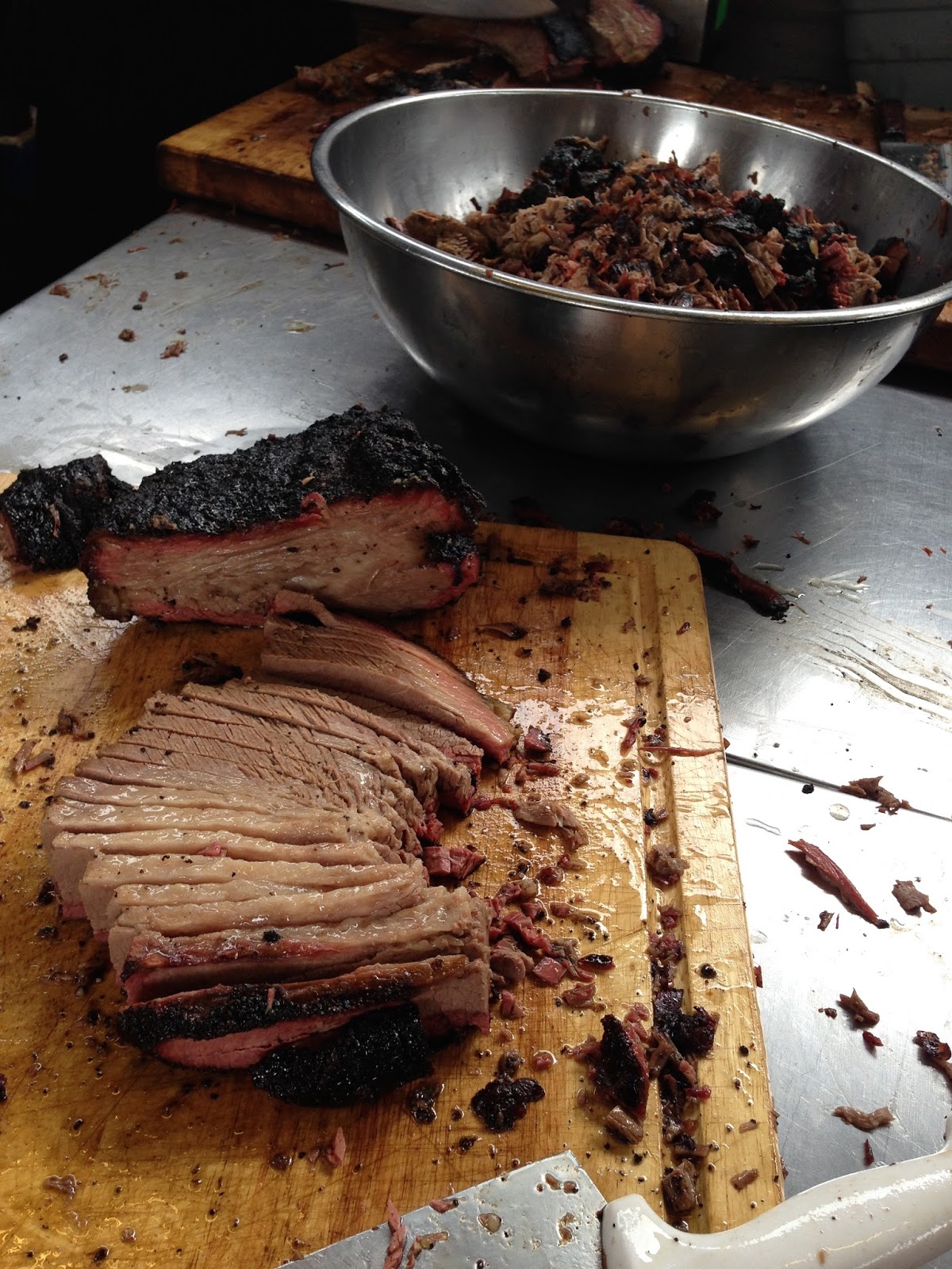 Man Up Tales of Texas BBQ™ Brisket at Hays County BarBQue (San