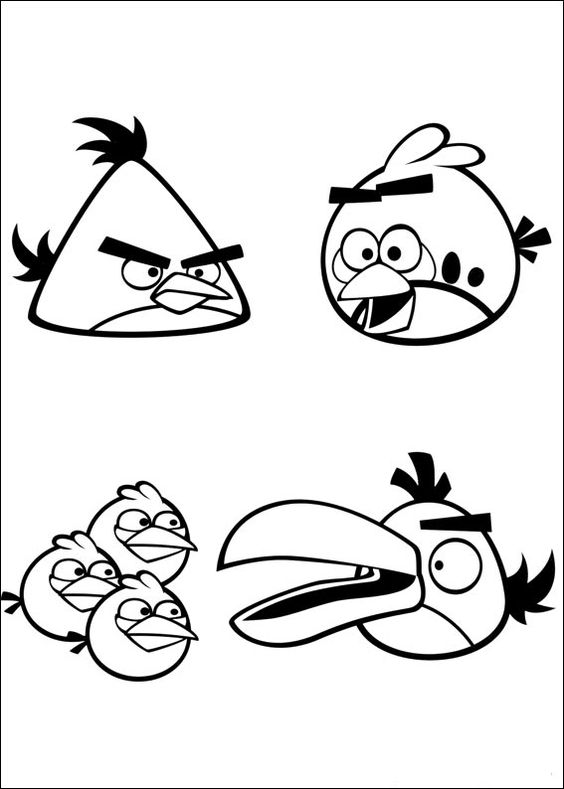 Tranh tô màu Angry Birds