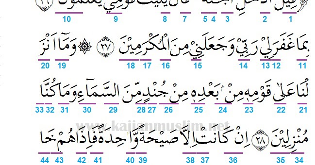 Hukum Tajwid Dalam Al Quran Surat Yasin Ayat 26 30 Lengkap