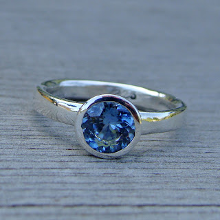 sapphire silver ring