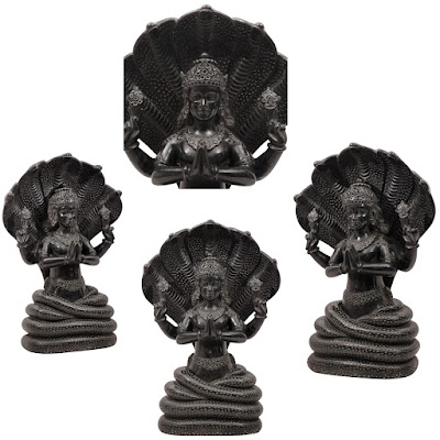 Black Marble Patanjali in Namaskara Mudra
