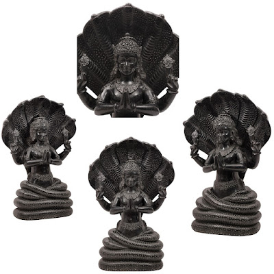 Black Marble Patanjali in Namaskara Mudra Black Marble Patanjali in Namaskara Mudra
