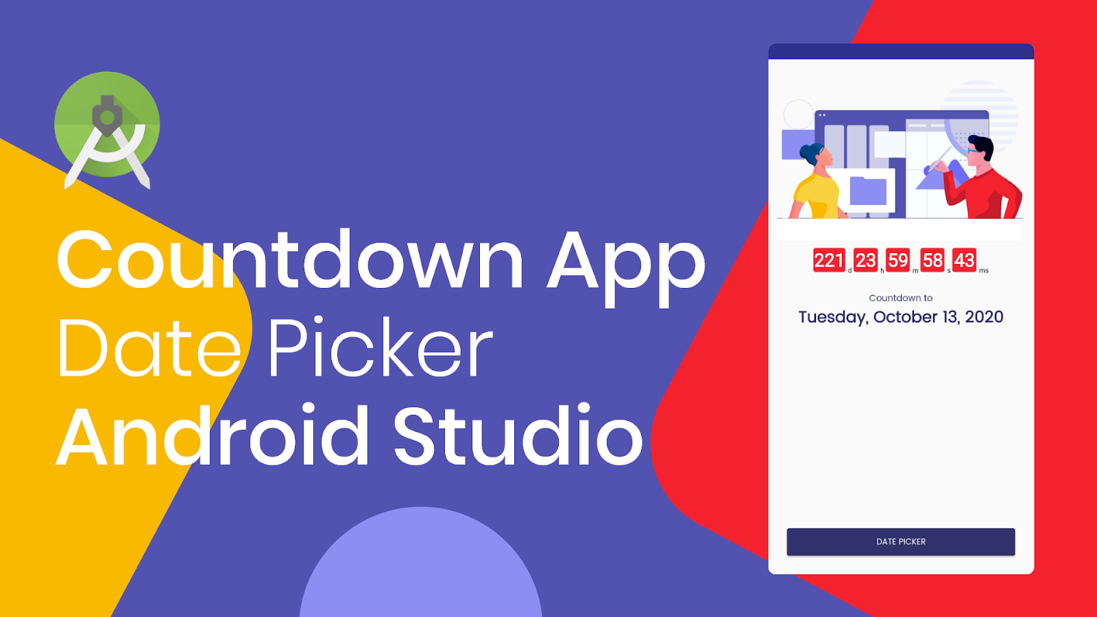 Build a Countdown App from Date Picker in Android Studio Using
