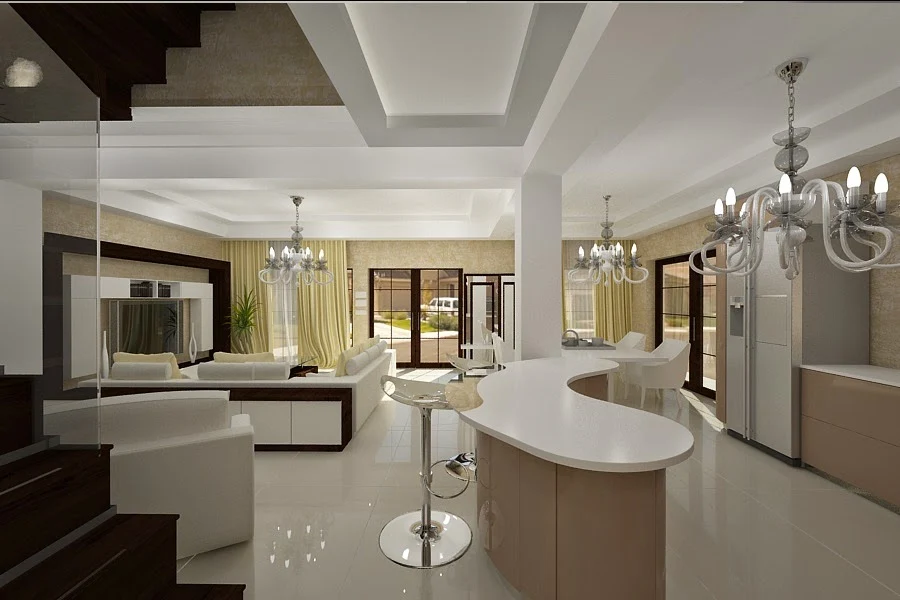 Design interior living vila moderna Constanta - Arhitect / Amenajari Interioare Constanta